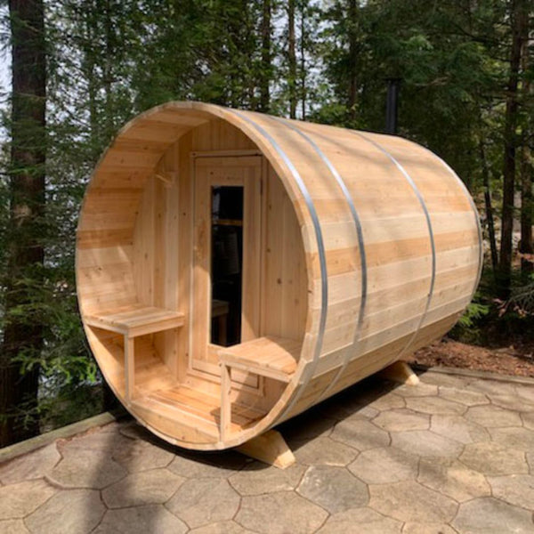 Dundalk CT Serenity 4-Person Barrel Sauna (Wood-Burning)
